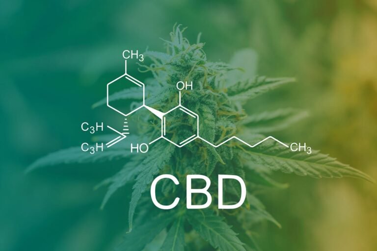 CBD compound extracted from hemp plant for scientific research