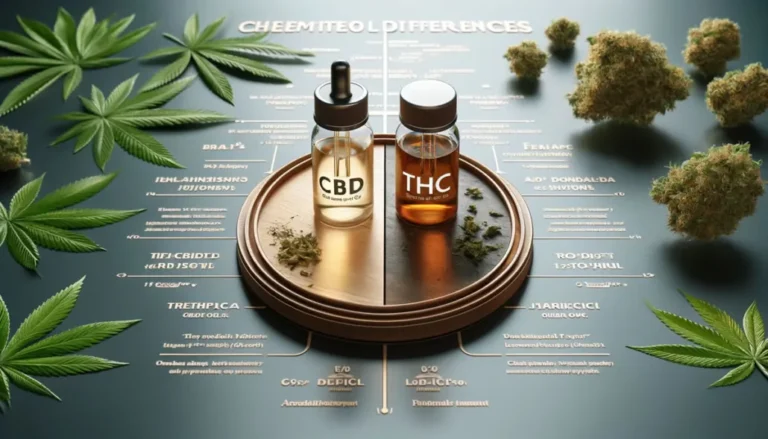CBD vs THC comparison showing key differences between cannabinoids